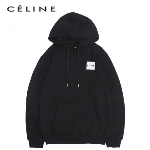 CELINE-12224 셀린느 블랙 코튼 후드 티셔츠 남여공용