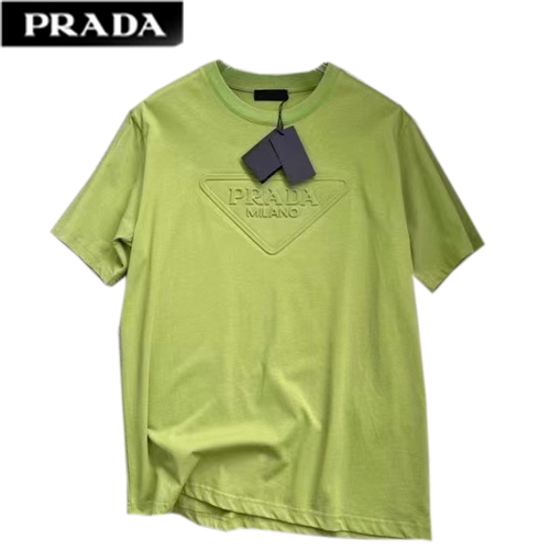 PRAD*-031519 프라다 그린 로고 엠보싱 티셔츠 남성용