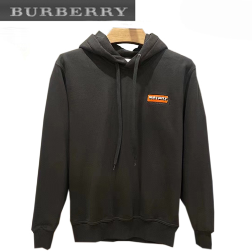 BURBERRY-02211 버버리 블랙 아플리케 디테일 후드 티셔츠 남여공용