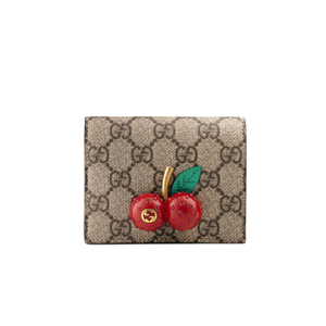 [스페셜오더]GUCCI-476050  8694 구찌 Sparkling Cherries 체리 장식 GG 수프림 카드 케이스