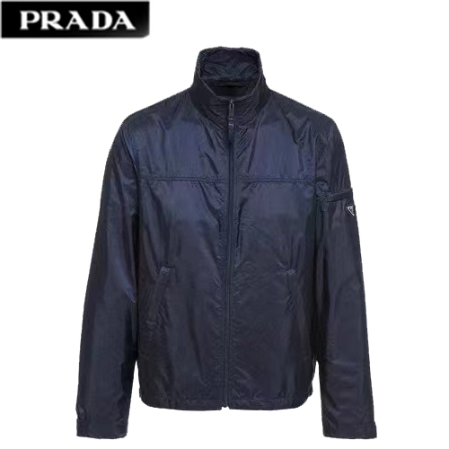 PRADA-07272 프라다 네이비 트라이앵글 로고 바람막이 재킷