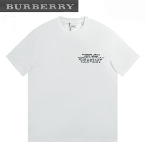 BURBERRY-04192 버버리 화이트 프린트 장식 티셔츠 남성용