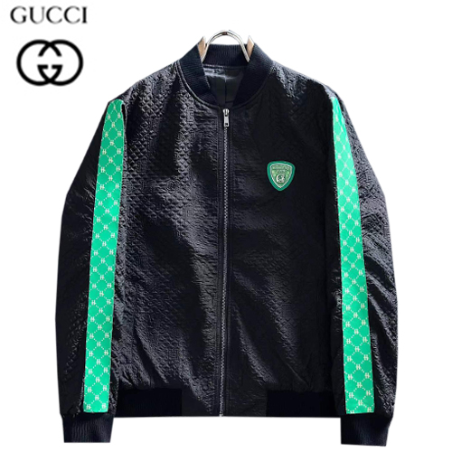 GUCCI-02272 구찌 블랙 스트라이프 장식 봄버 재킷 남성용