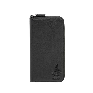 [스페셜오더]PRADA-2ML317 프라다 사피아노 가죽 에나멜 메탈 로고 블랙 지퍼 지갑 