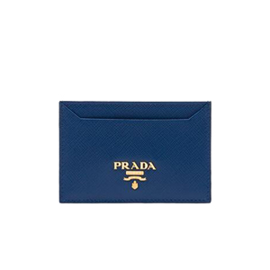 [스페셜오더]PRADA-1MC208 프라다 사피아노 가죽 메탈 레터링 로고 네이비 카드 지갑 