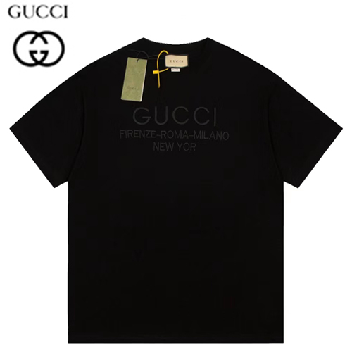 GUCCI-07112 구찌 블랙 아플리케 장식 티셔츠 남여공용
