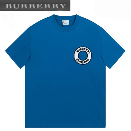 BURBERRY-04193 버버리 블루 아플리케 장식 티셔츠 남성용
