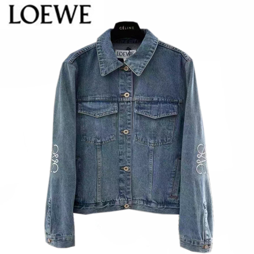 [스페셜오더]LOEWE-02133 로에베 블루 아플리케 장식 데님 셔츠 남여공용