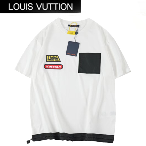 LOUIS VUITTON-05173 루이비통 화이트 프린트 장식 티셔츠 남성용