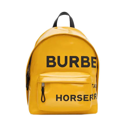 [스페셜오더]BURBERRY-80219091 버버리 옐로우 호스페리 프린트 코팅 캔버스 백팩