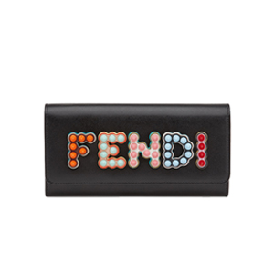 [스페셜오더]FENDI-8M0365 펜디 송아지 가죽 멀티 컬러 스터드 장식 블랙 체인 지갑 