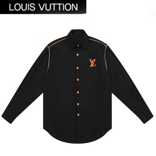 LOUIS VUITTON-02281 루이비통 블랙 LV 시그니처 장식 셔츠 남성용