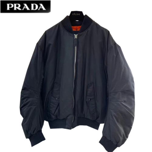 PRADA-11203 프라다 블랙 봄버 다운 재킷 남성용