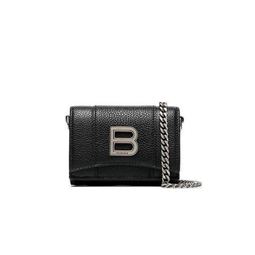[스페셜오더]BALENCIAGA-6360911 발렌시아가 블랙 아워글래스 미니 체인 지갑