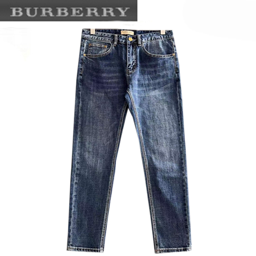 BURBERRY-02232 버버리 블루 아플리케 장식 청바지 남성용