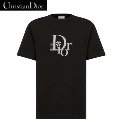[스페셜오더]DIOR-313J647 디올 블랙 DIOR BY ERL 캐주얼 핏 티셔츠 남성용