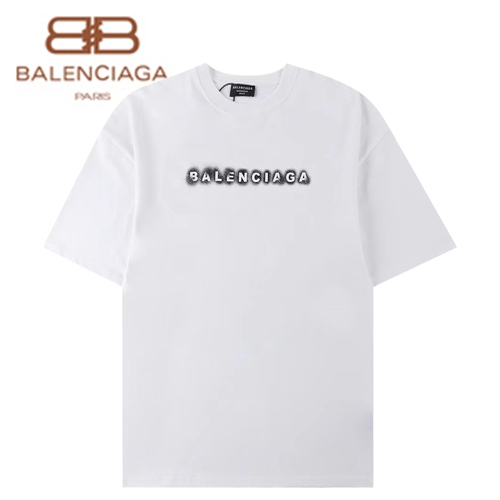 BALENCIAGA-06264 발렌시아가 화이트 프린트 장식 티셔츠 남여공용