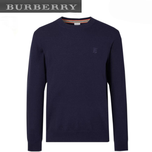 BURBERRY-80321041 버버리 네이비 모노그램 모티프 캐시미어 스웨터
