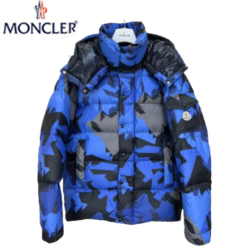 MONCLER-I20911 몽클레어 블루 Mosa 쇼트 다운 재킷 남성용