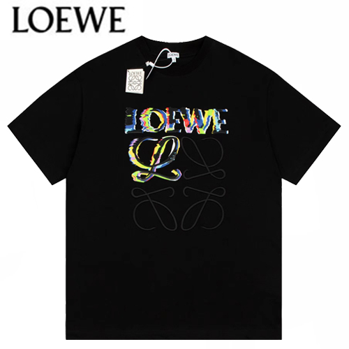 LOEWE-03223 로에베 블랙 프린트 장식 티셔츠 남여공용