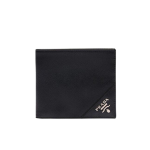 [스페셜오더]PRADA-2MO513 프라다 사피아노 가죽 메탈 로고 지갑 블랙