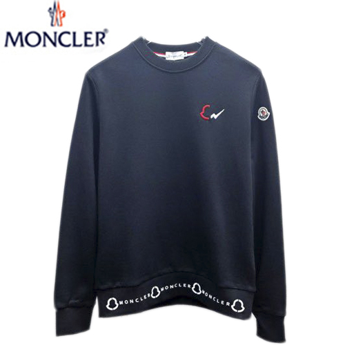 MONCLER-09294 몽클레어 블랙 코튼 스웨트셔츠 남성용