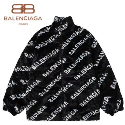 BALENCIAGA-11024 발렌시아가 블랙 시어링 재킷 남여공용