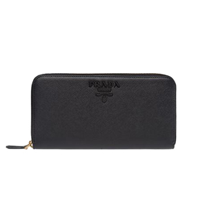 [스페셜오더]PRADA-1ML506 프라다 사피아노 가죽 블랙 지퍼 지갑