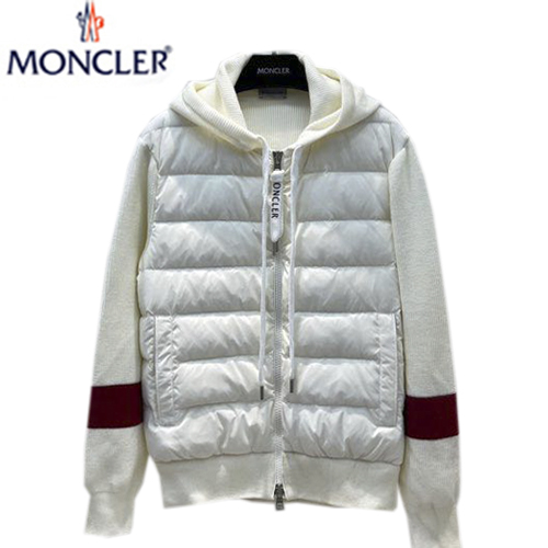 MONCLER-10034 몽클레어 화이트 니트 패딩 후드 쟈켓 남성용