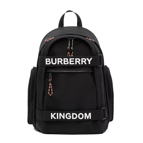 [스페셜오더]BURBERRY-80235691 버버리 블랙 라지 로고 킹덤 디테일 네비스 백팩