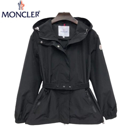 MONCLER-03206 몽클레어 블랙 나일론 바람막이 후드 재킷 여성용