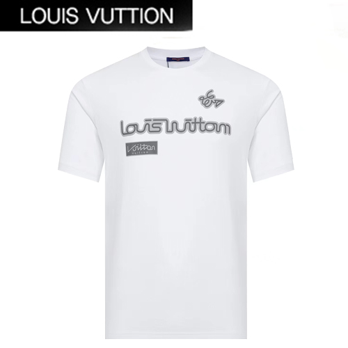 LOUIS VUITTON-05296 루이비통 화이트 프린트 장식 티셔츠 남여공용