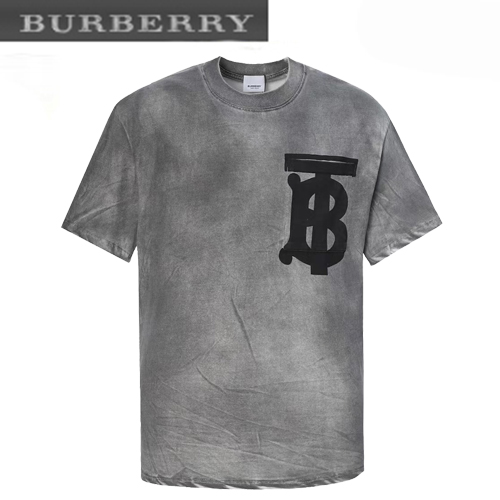 BURBERRY-06266 버버리 그레이 TB 로고 프린트 장식 워싱 빈티지 티셔츠 남여공용