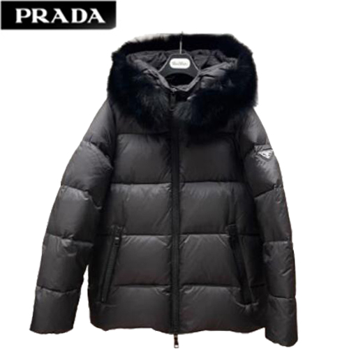 PRADA-11294 프라다 블랙 트라이앵글 로고 패딩 여성용