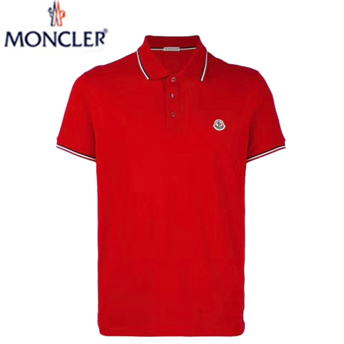 MONCLER-03091 몽클레어 레드 코튼 티셔츠 남성용
