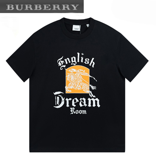 BURBERRY-04196 버버리 블랙 프린트 장식 티셔츠 남성용