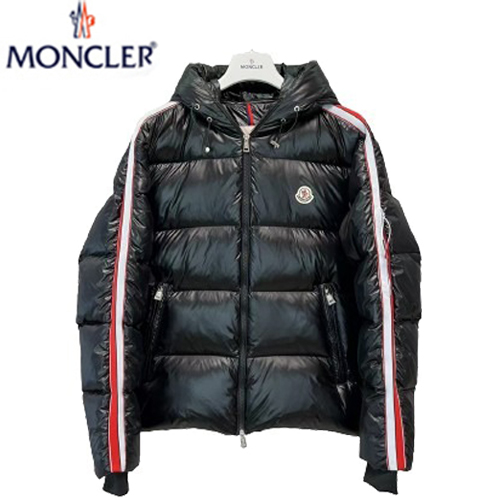 MONCLER-08164 몽클레어 블랙 스트라이프 장식 패딩 남성용