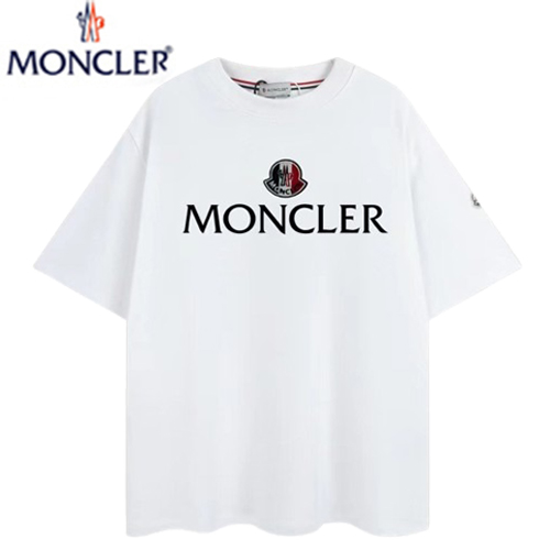 MONCLER-06115 몽클레어 화이트 프린트 장식 티셔츠 남여공용