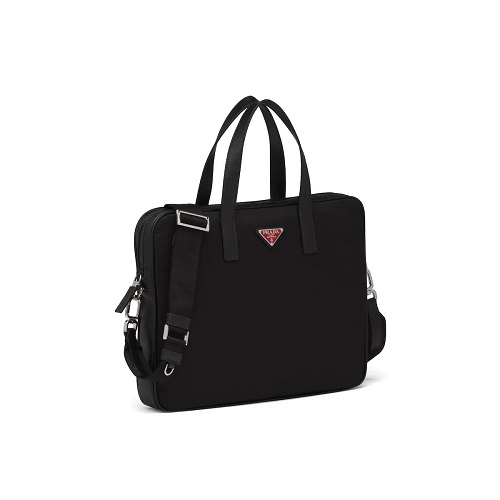 [스페셜오더]PRADA-2VE368 프라다 블랙 나일론 레드 트라이앵글 로고 서류가방