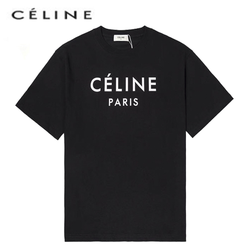 CELIN*-03126 셀린느 블랙 프린트 장식 티셔츠 남성용