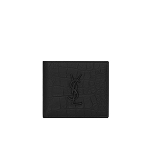 [스페셜오더]SAINT LAURENT-453276 생 로랑 블랙 크로커다일 무늬 쉽스킨 모노그램 생 로랑 이스트/웨스트 지갑