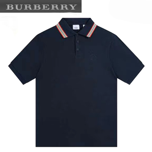 BURBERRY-05107 버버리 네이비 TB 로고 디테일 폴로 티셔츠 남성용