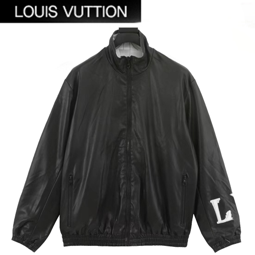 LOUIS VUITTON-10047 루이비통 블랙 PU 모노그램 양면 재킷 남성용