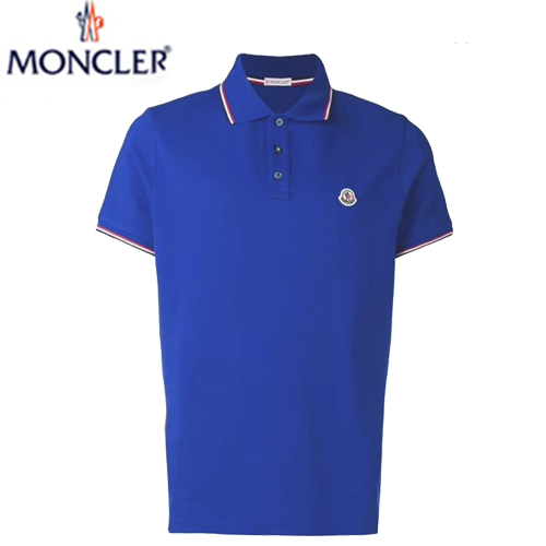 MONCLER-03092 몽클레어 블루 코튼 티셔츠 남성용