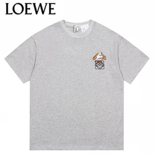 LOEWE-05197 로에베 그레이 아플리케 장식 티셔츠 남여공용