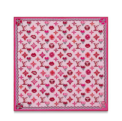 LOUIS VUITTON-M76150 루이비통 로즈 팝 핑크 럭키 모노그램 스퀘어