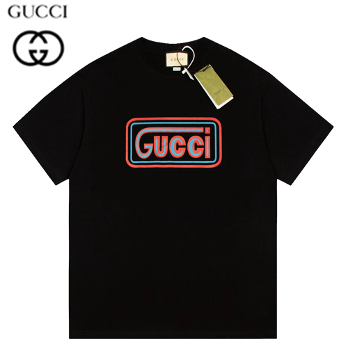 GUCCI-06058 구찌 블랙 프린트 장식 티셔츠 남여공용