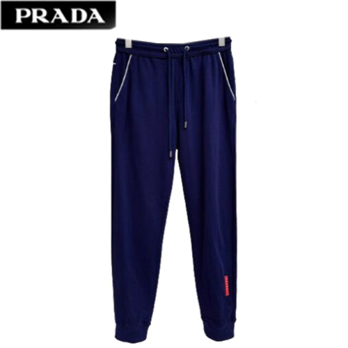PRADA-03288 프라다 블루 트라이앵글 로고 스웨트팬츠 남성용