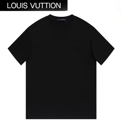 LOUIS VUITTON-03227 루이비통 블랙 LV 시그니처 장식 티셔츠 남여공용