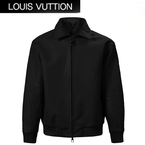 LOUIS VUITTON-10088 루이비통 블랙 PU 모노그램 플라워 재킷 남성용